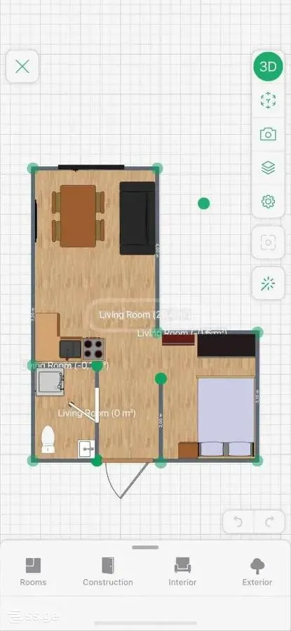 1-pok. mieszkanie 34 m², Bagrationi District — zdjęcie 1 z 4